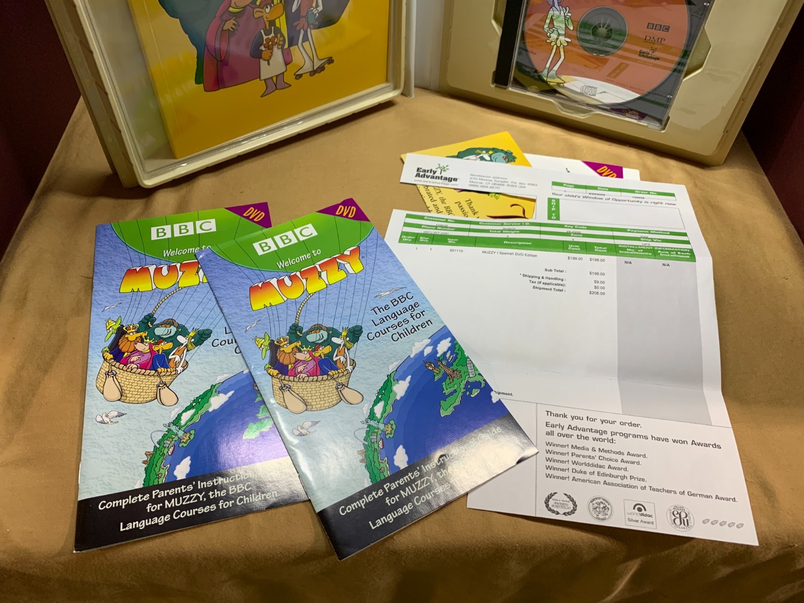 BBC “MUZZY” SPANISH LANGUAGE COURSE FOR CHILDREN OR EVEN ADULTS/ BOOKETS & CD’S