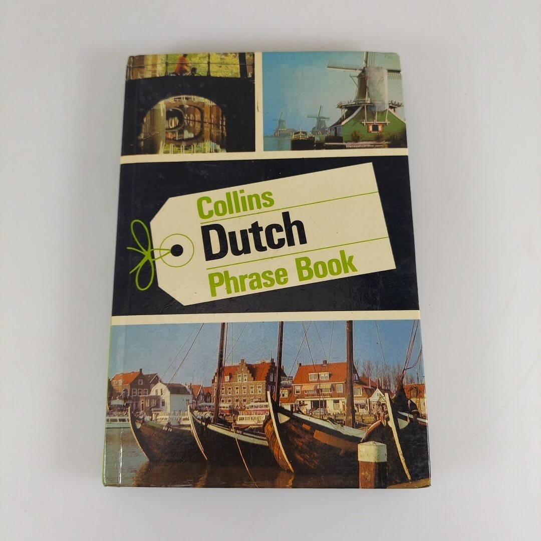 Vintage 1973 Collins Dutch Phrase Book Hardcover