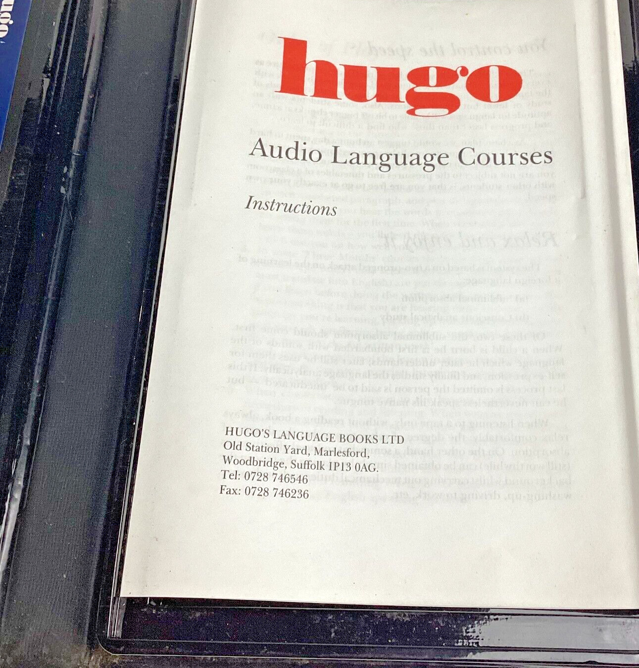 Hugo: Spanish In 3 Months, 4 Cassette Language Course 1984