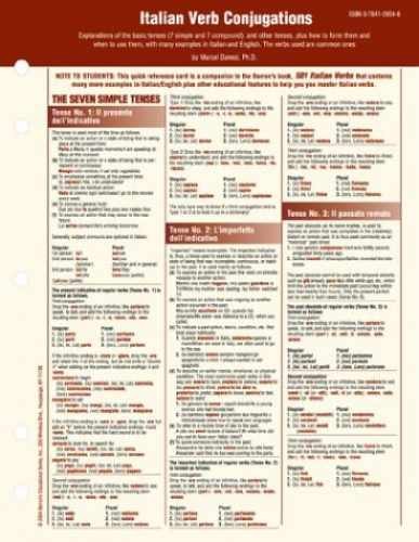 Italian Verb Conjugation – Misc. Supplies, by Danesi Ph.D. Marcel – Very Good