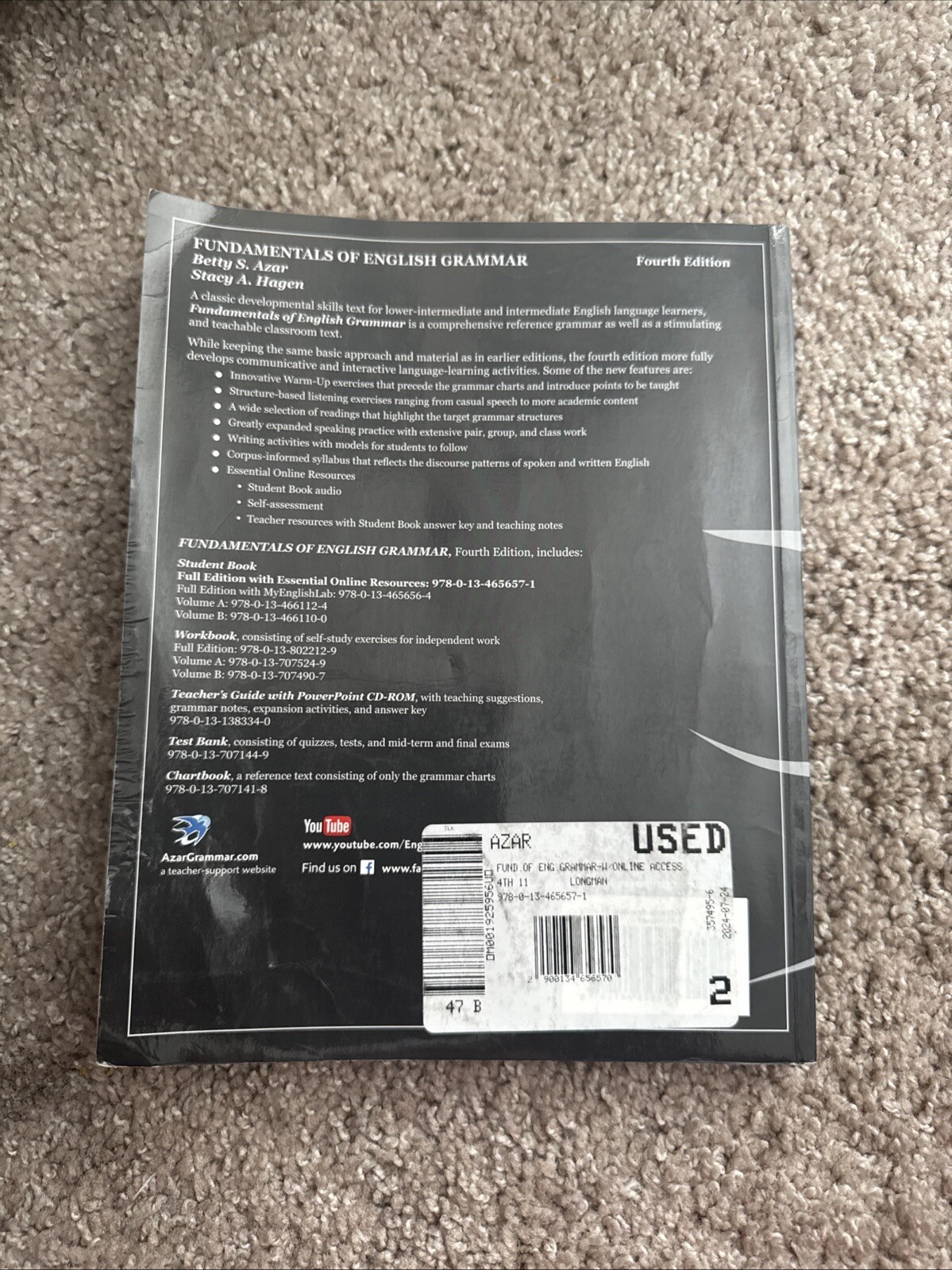 Fundamentals of English Grammar by Stacy A. Hagen and Betty S. Azar