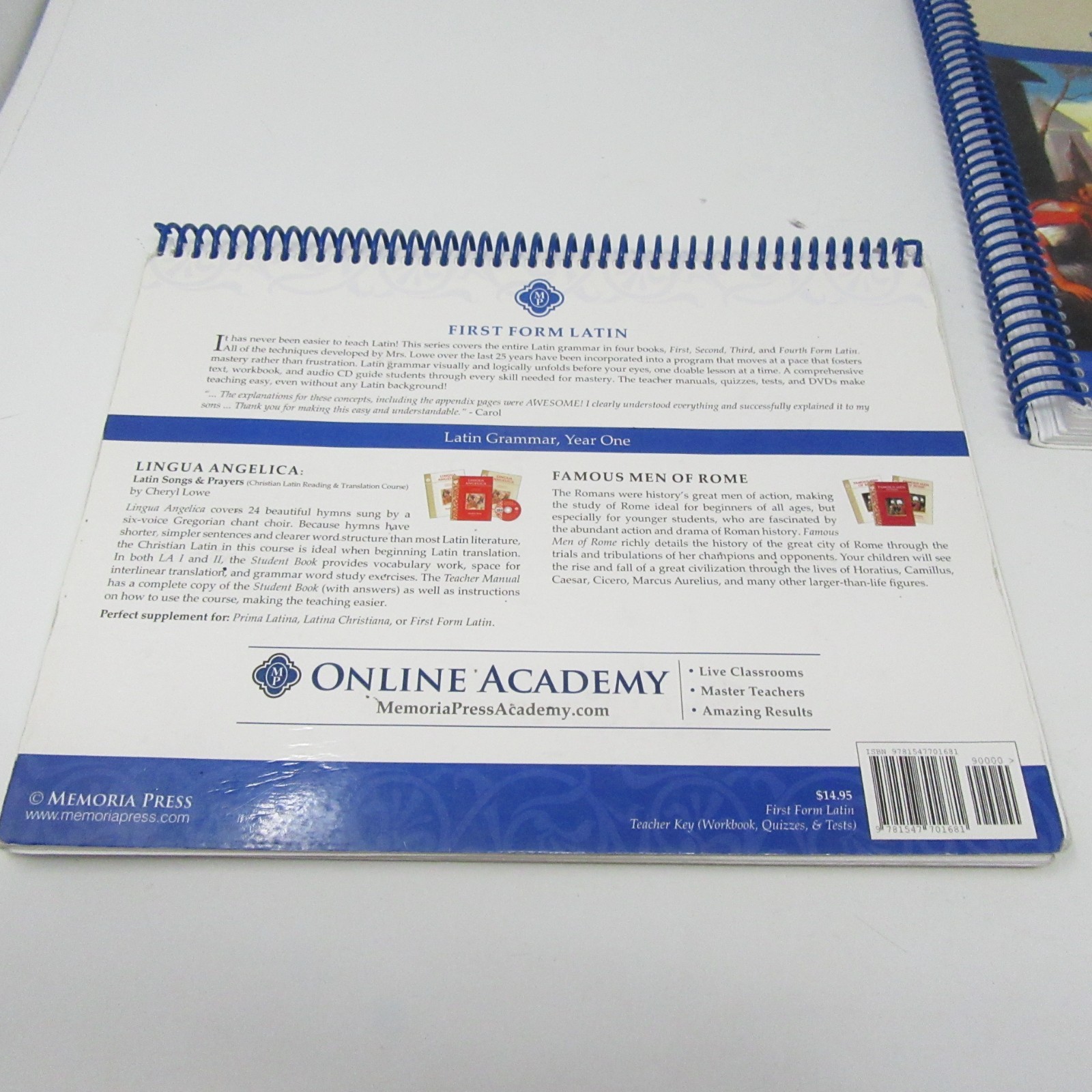 Memoria Press First Form Latin Second Edition Student Workbook Tests Teacher Key