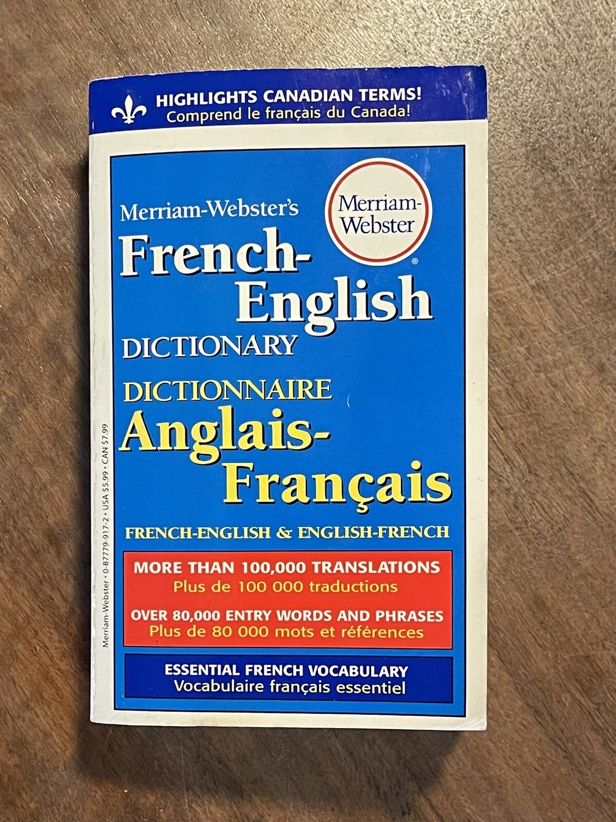 Merriam-Webster’s French-English Dictionary by Merriam-Webster (2000, Trade…