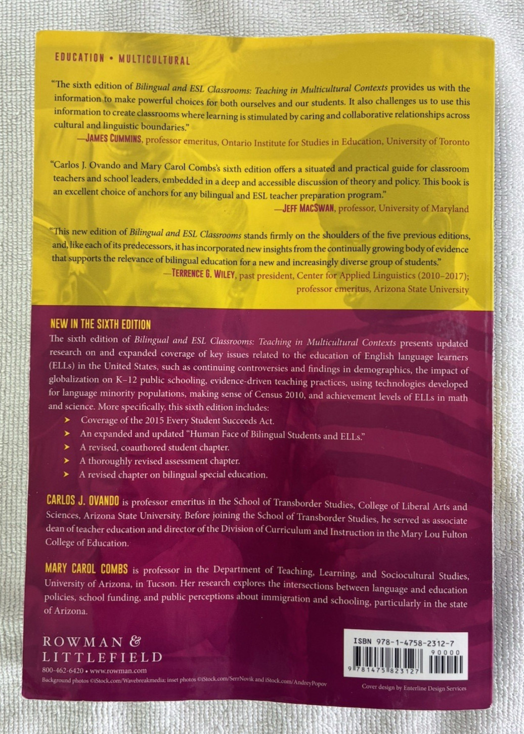 Bilingual and ESL Classrooms: 6th Edition- Paperback, by Ovando Carlos J.
