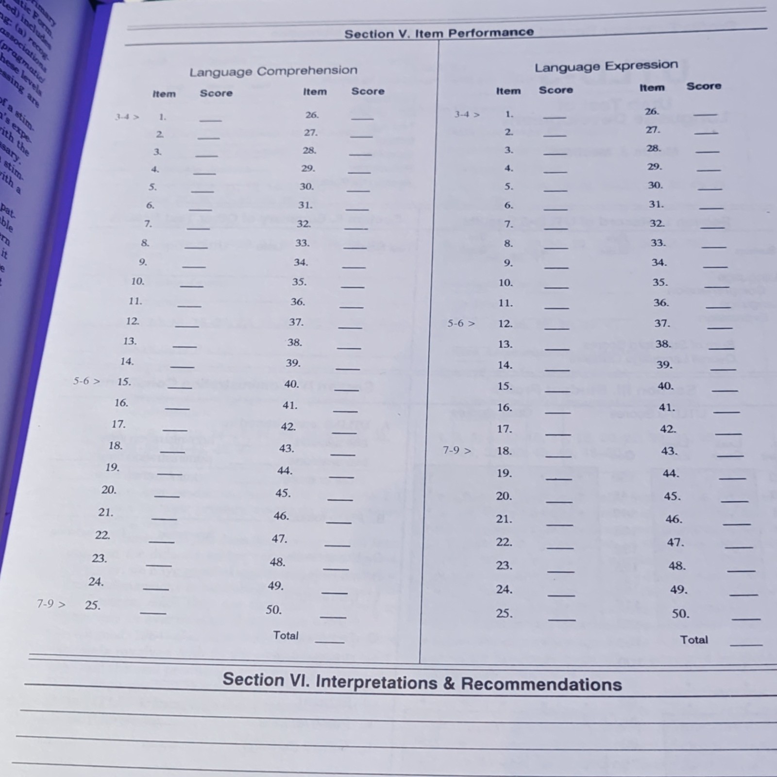 Utah Test of Language Development-3 Test Kit by Mecham, Jones + 62 blank Forms