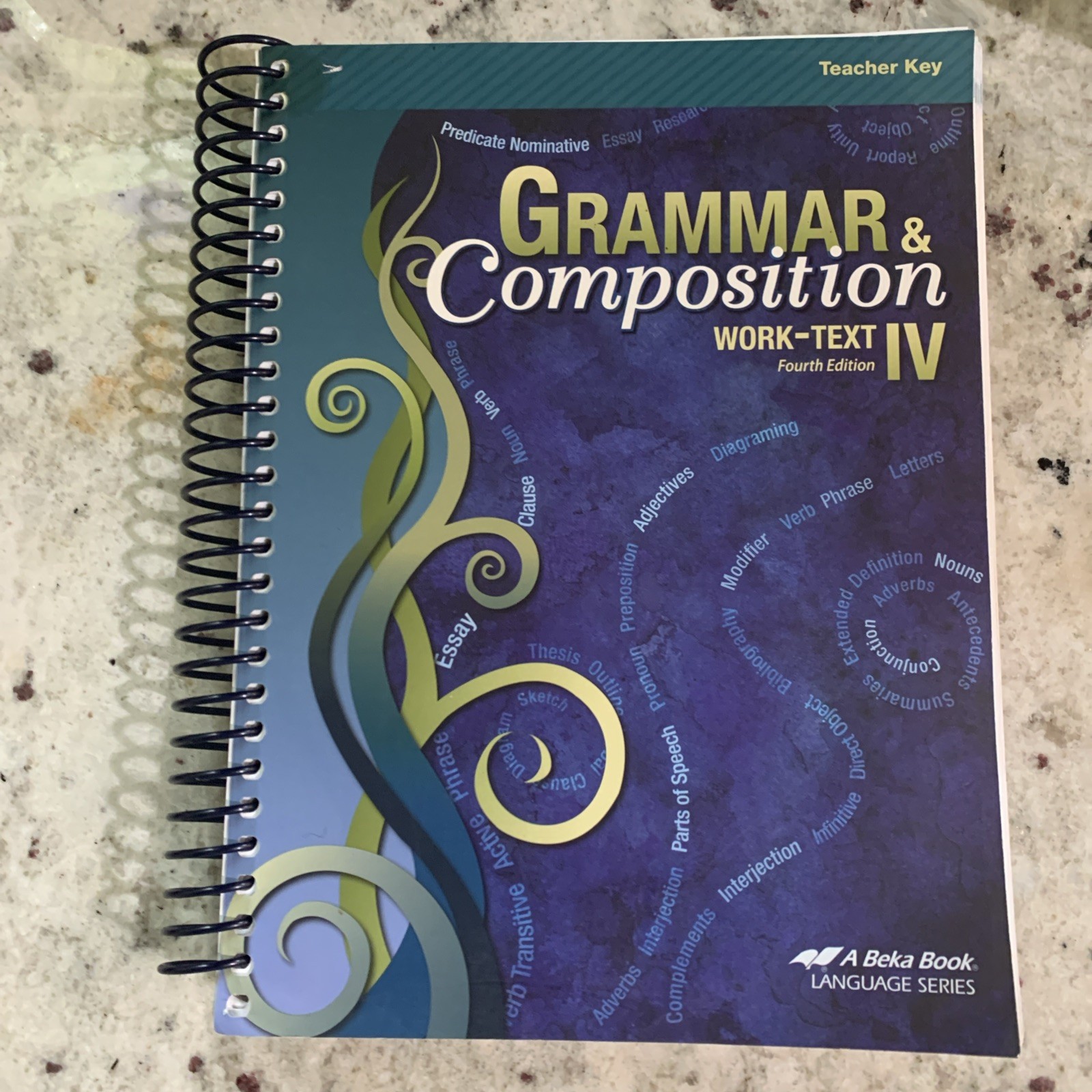 A Beka Book Grammar & Composition IV Work-Text Teacher Key Fourth Edition.