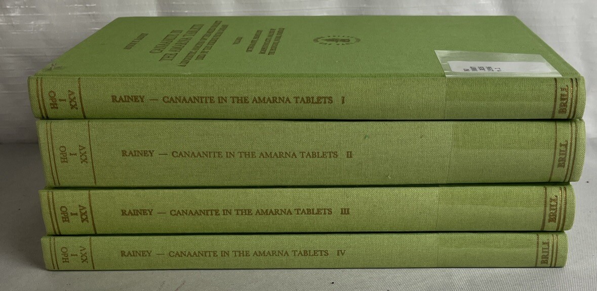 Canaanite In The Amarna Tablets: A Linguistic Analysis…. – 4 Volume Set – HC