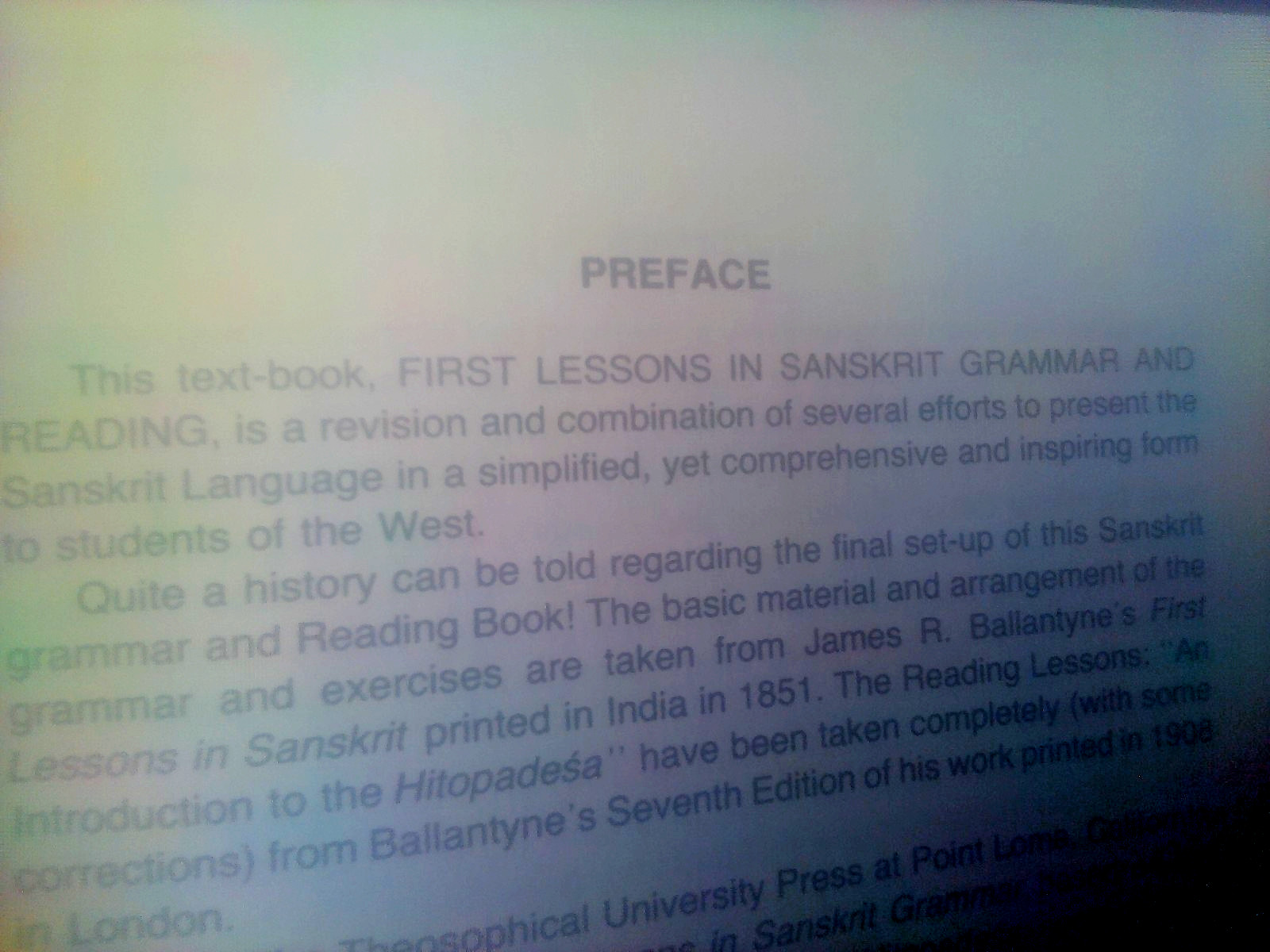 SANSKRIT FIRST LESSONS:Grammar&Reading BRAND NEW HB & DJ 250 Pages SEE MY PHOTOS