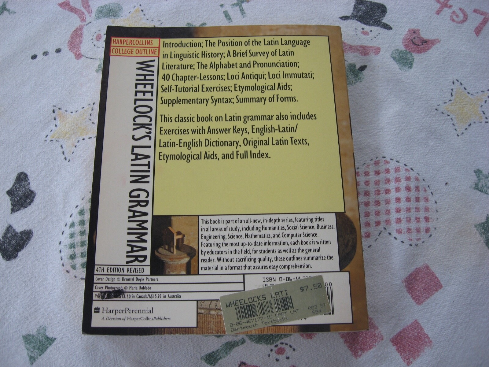 WORKBOOK FOR WHEELOCK’S LATIN GRAMMAR 4th Edition Revised HARPER COLLINS 1992
