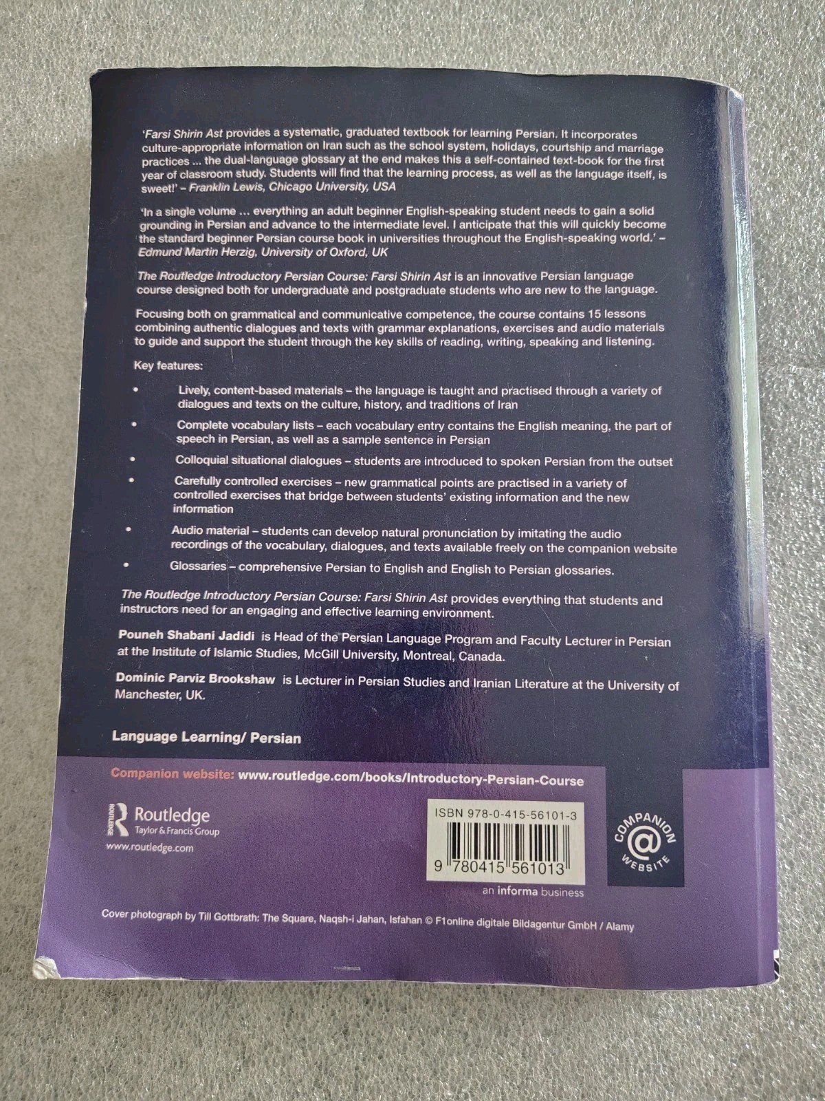 THE ROUTLEDGE INTRODUCTORY PERSIAN COURSE: FARSI SHIRIN AST, 1st edition 2010