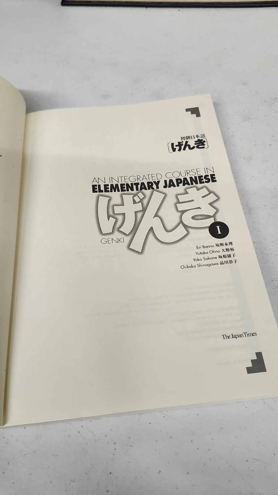 GENKI: An Integrated Course in Elementary Japanese 1 Japan Times