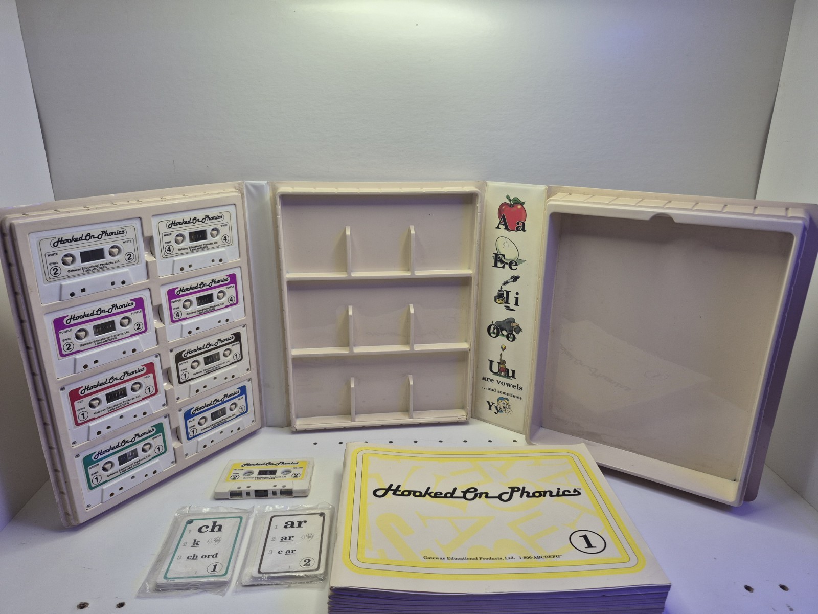Hooked on Phonics 1993 Master Set Tapes Cards Books Vintage Missing Some Cards