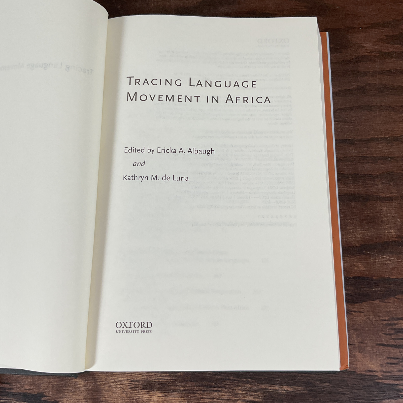 Tracing Language Movement In Africa By Albaugh, Ericka A.