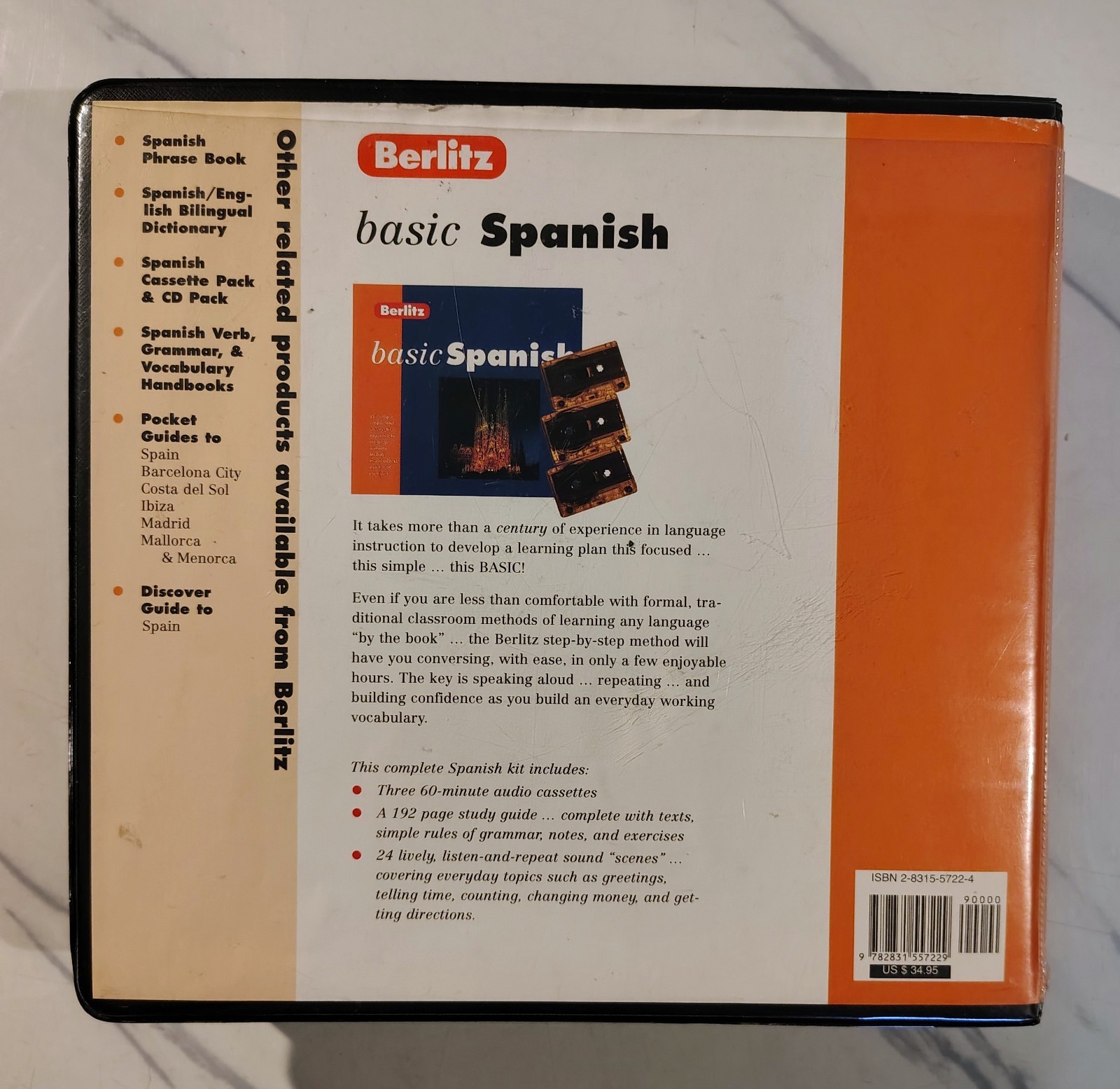 Spanish Learn How to speak Spanish Books and Cassette Tape/ CD Lot