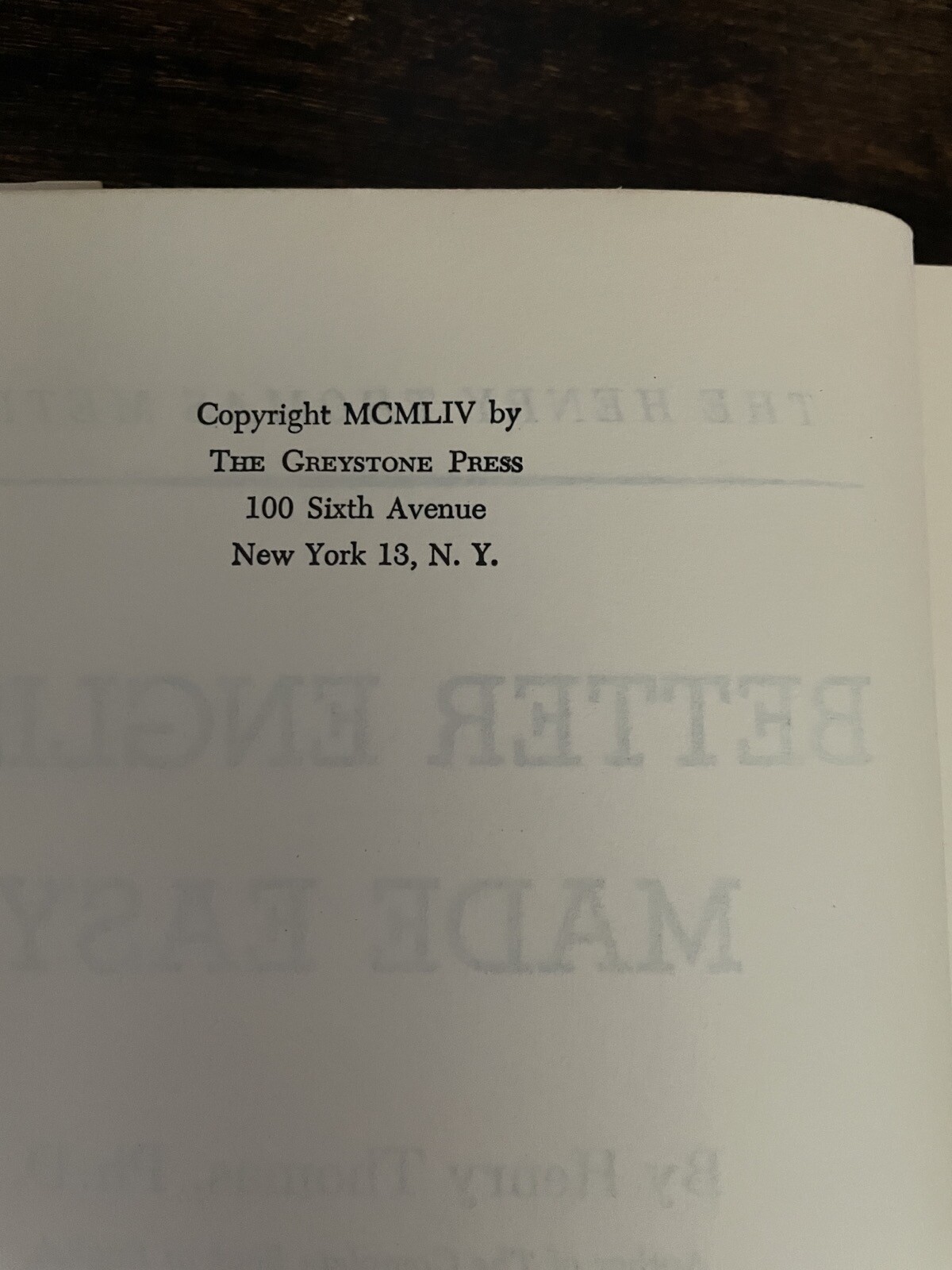 In 30 Days, Better English Made Easy [The Henry Thomas Method] 1954 hard cover