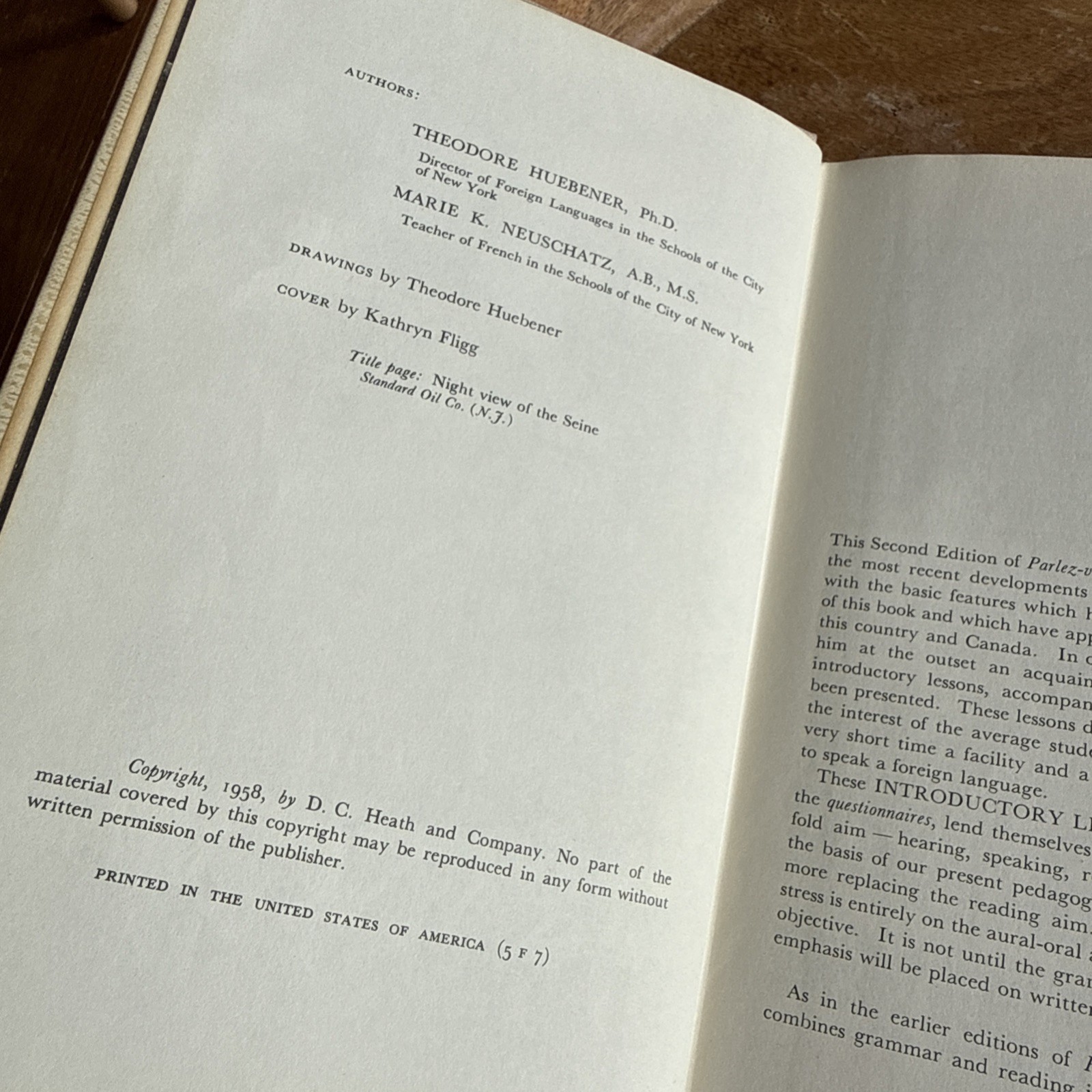 Vintage 1958 Parlez-Vous Francais Learn French Illustrator Theodore Huebener HC