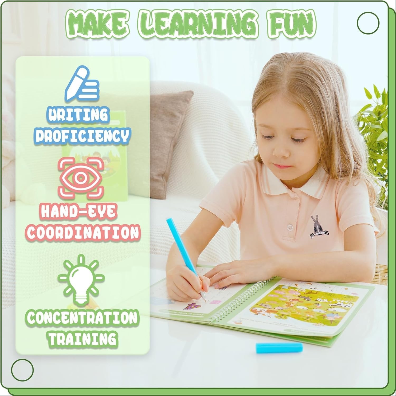 Reusable Grooved Handwriting Workbooks,Magic Copybook,Magic Writing Practice …