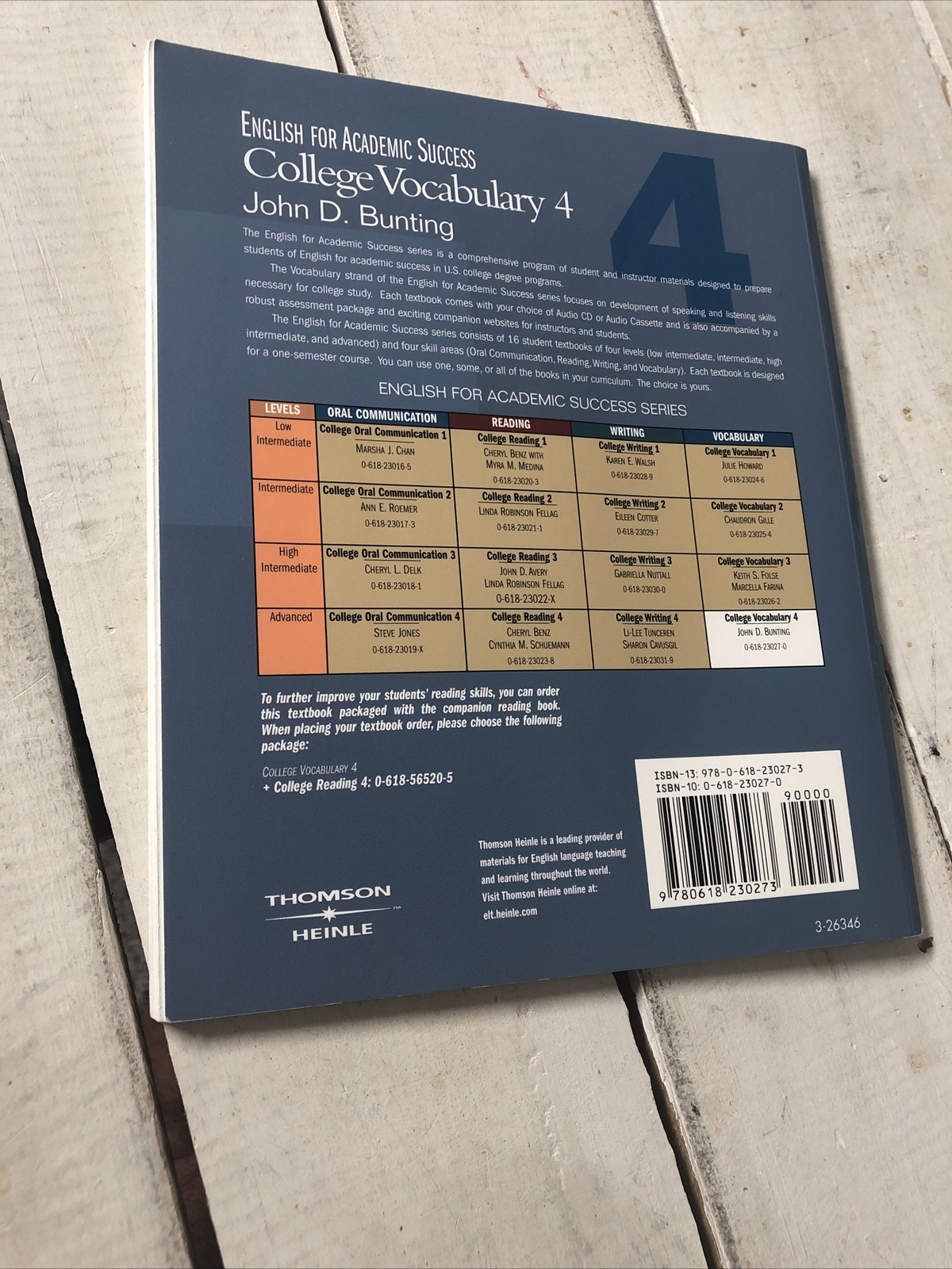 College Vocabulary 4 English for Academic Success Workbook Paperback