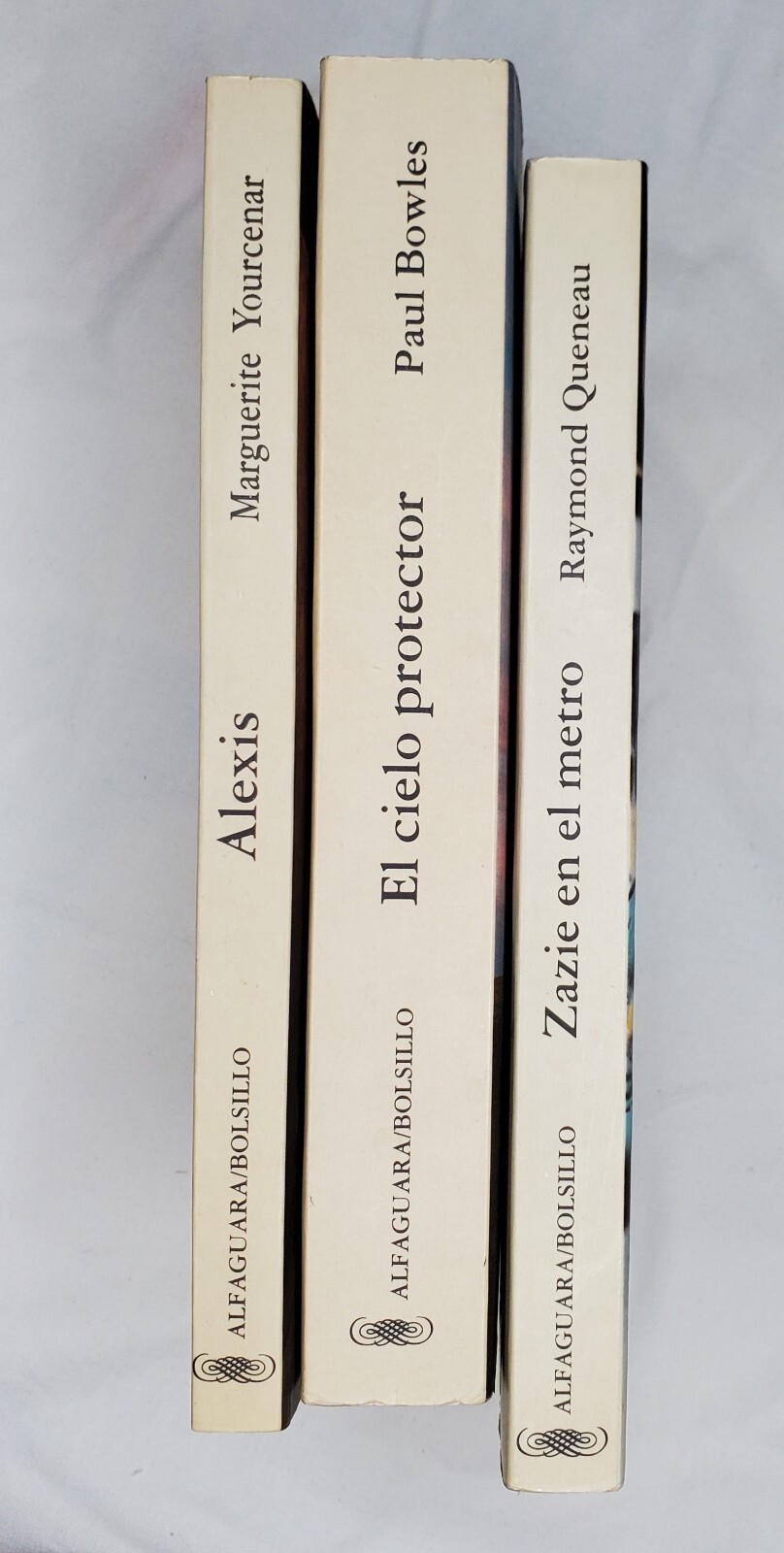 Spanish vintage books Lot of 3 Authors Bowles Queneau Yourcenar paperback