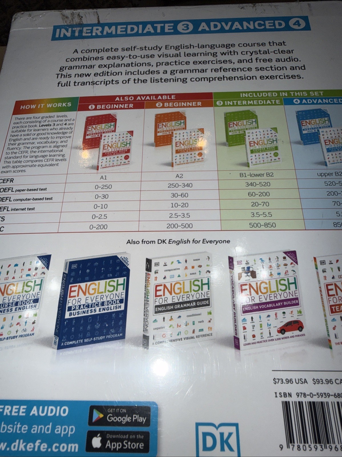 English for Everyone Intermediate and Advanced Box Set by DK Paperback Book