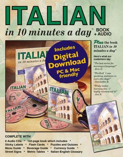 Italian in 10 Minutes a Day Book + Audio: Language Course for Beginning and: New