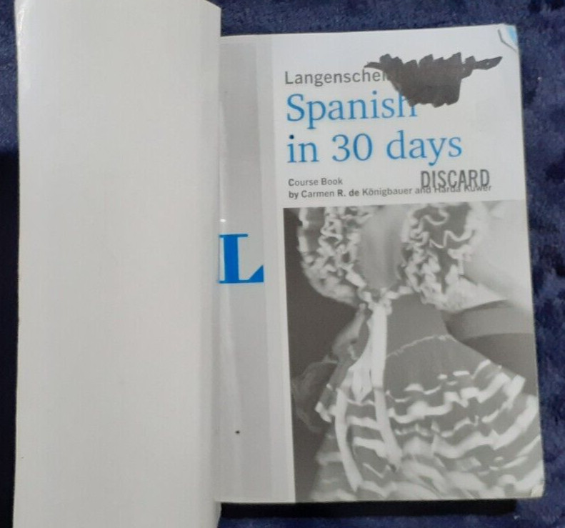 Langenscheidt Spanish In 30 Days Beginner’s Course**UNSUABLE, CRACKED CD**