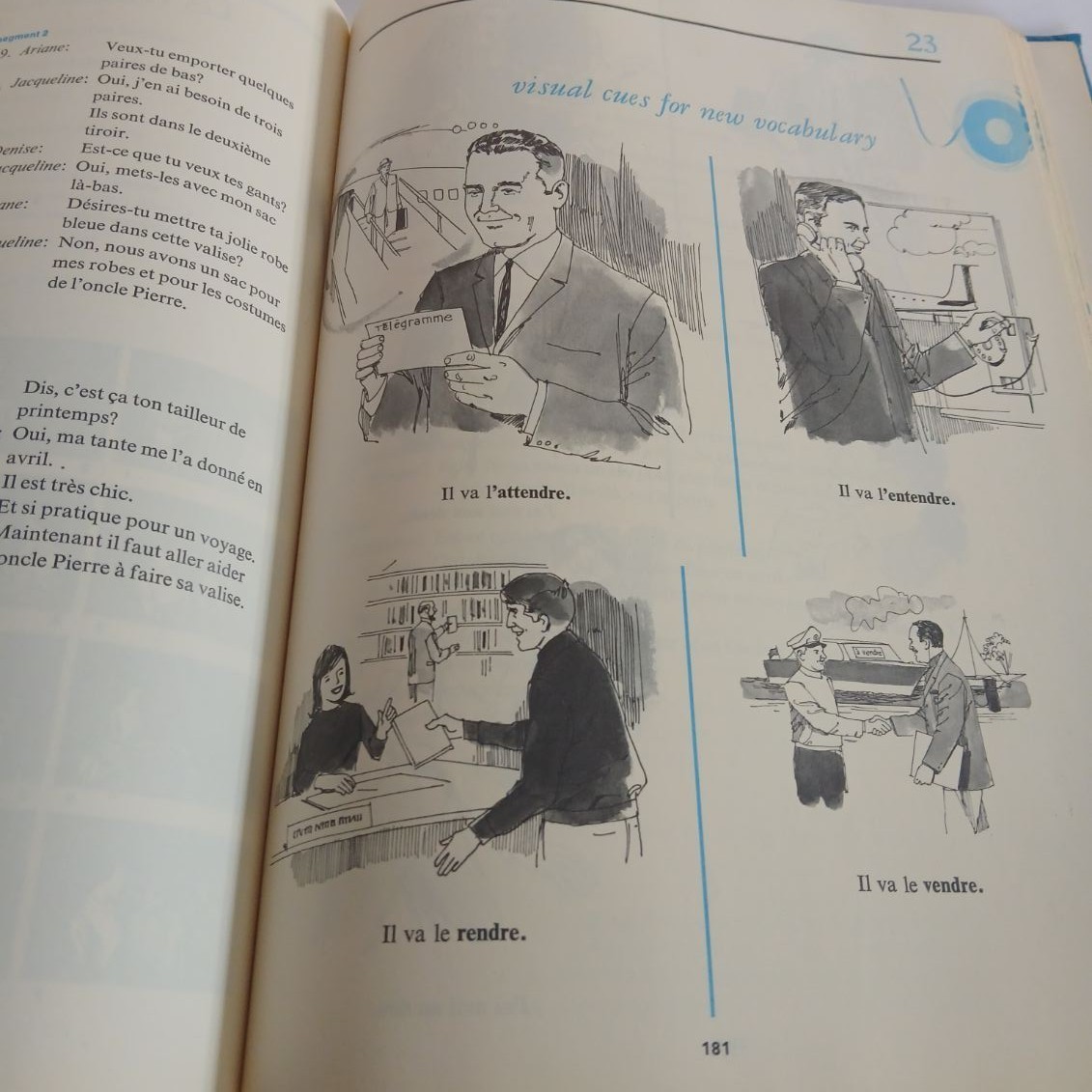 Vintage Je Parle Francais Foreign Language School Book French Language 1969