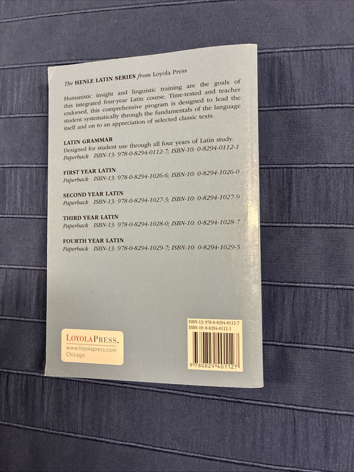 Henle Latin Set – FIRST Year – Text, Key and Grammar Book