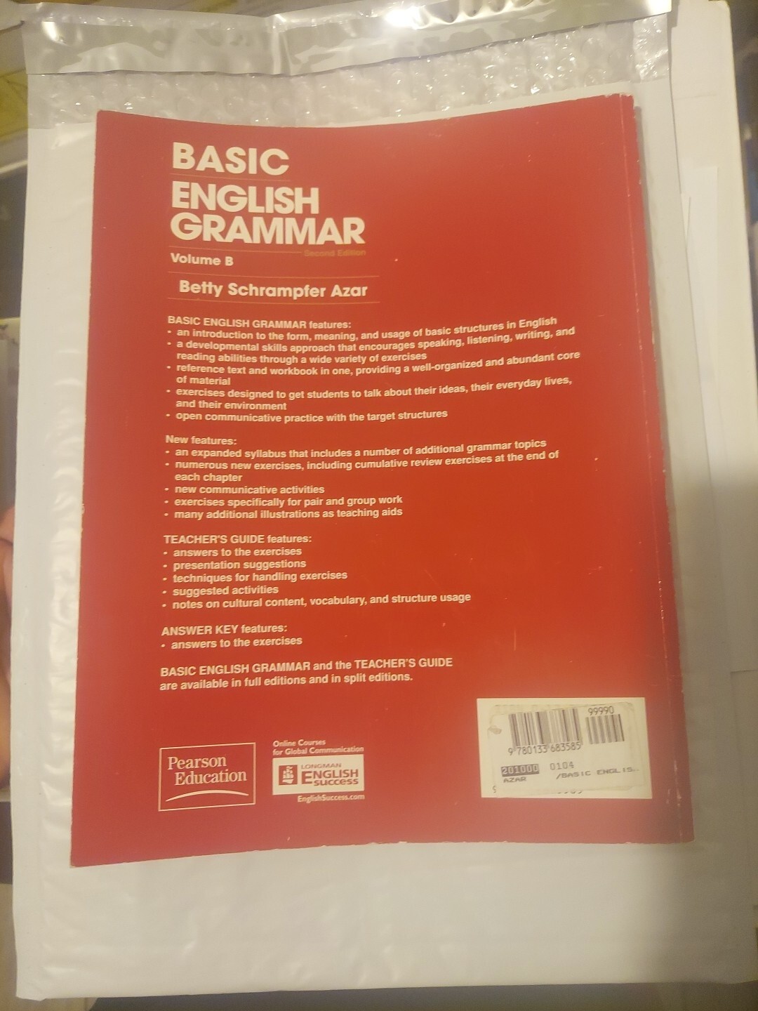 Basic English Grammar Paperback Betty Schrampfer Azar