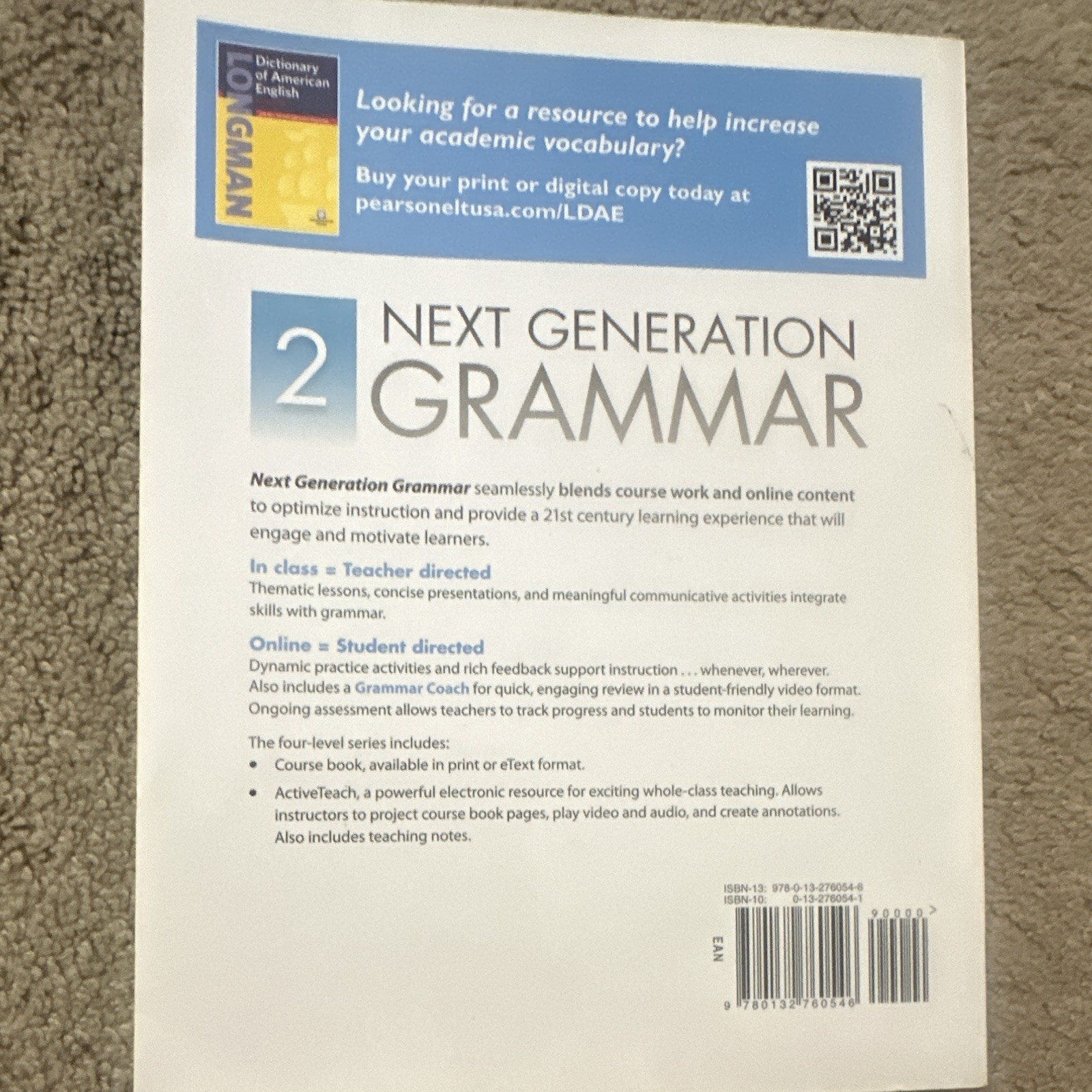 Pearson Next Generation Grammar 2 B1 by Bohlke & Gargagliano PB 2013
