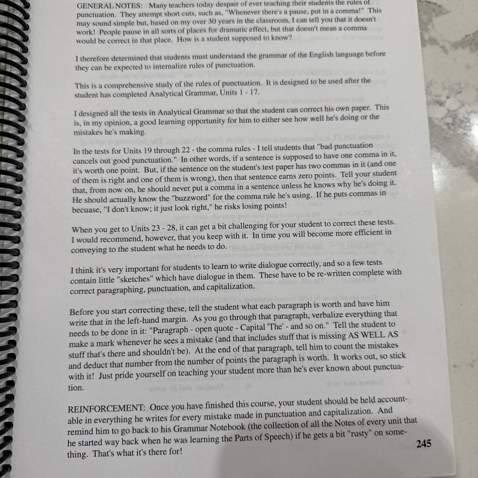Analytical Grammar TEACHER BOOK Systematic Approach by Robin Finley Language