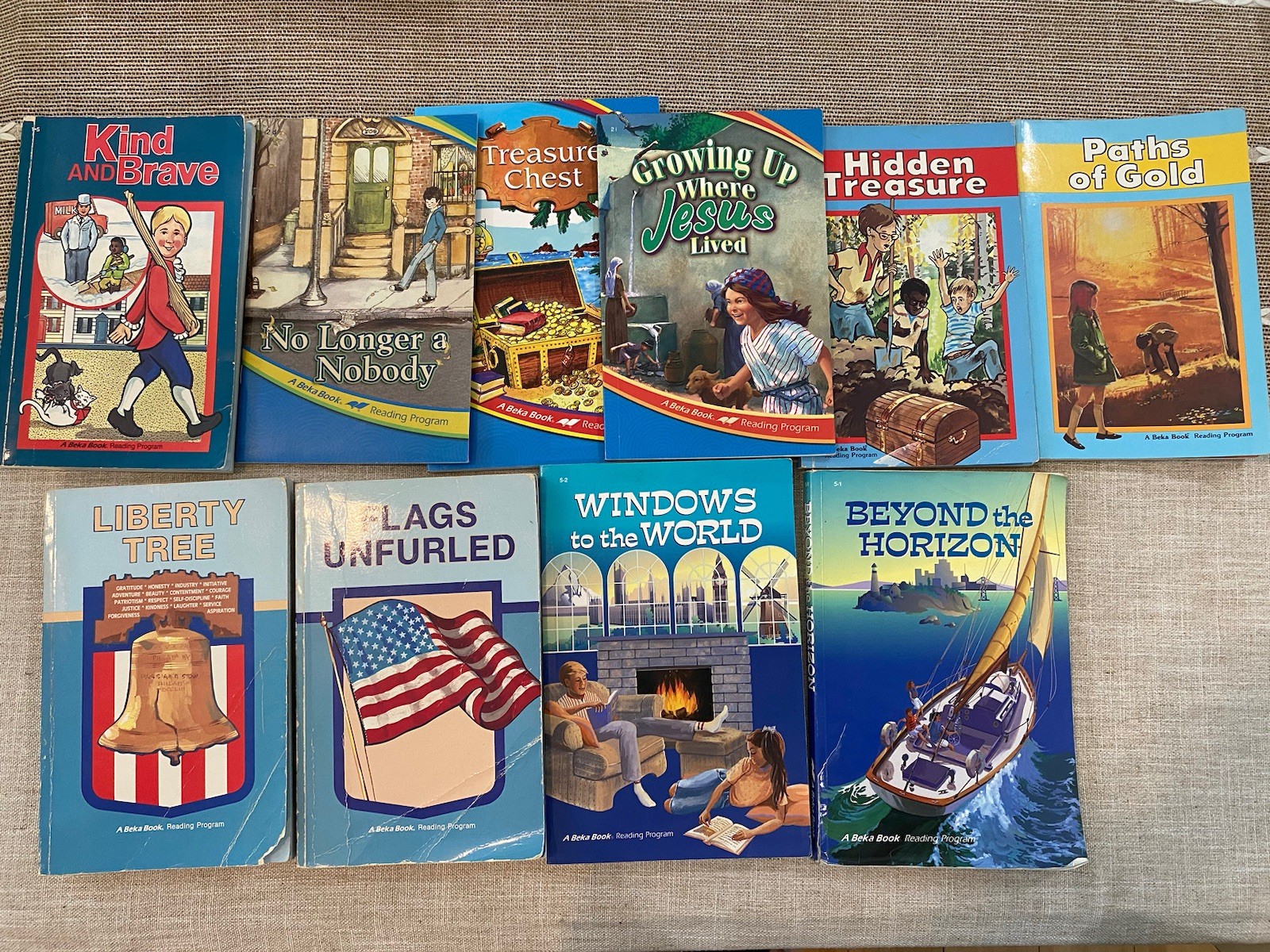 Abeka Reading Program Mixed Book Lot 1 2 3 4 5 Brave Treasure Flags Paths Beyond