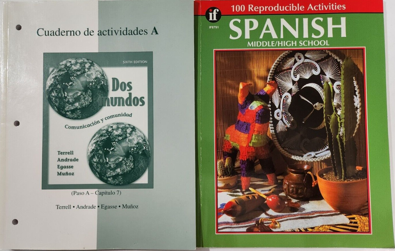 Dos Mundos Part A 6th Edition & Spanish Middle/High School Lot of 2 PB