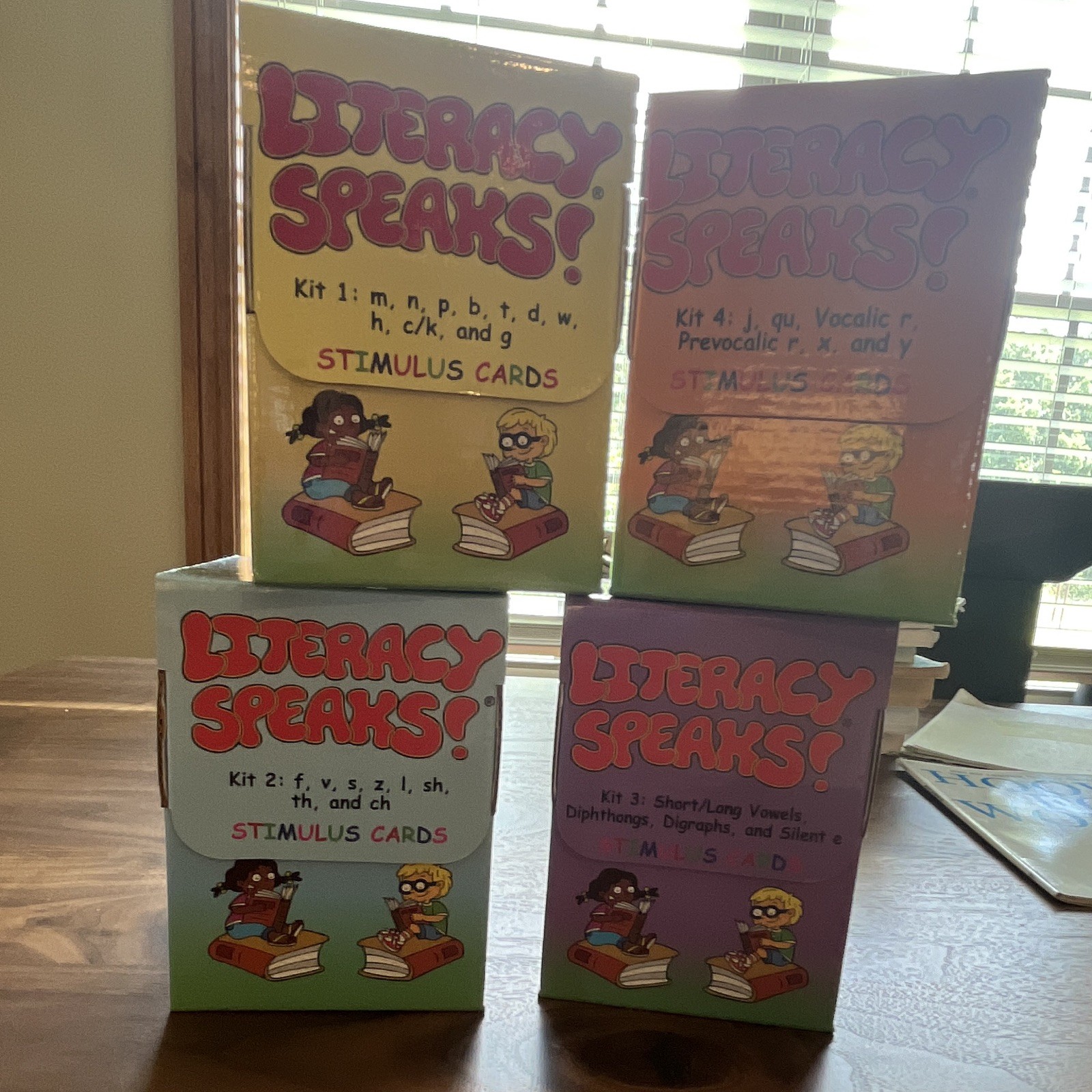 Northern Speech Services Literacy Speaks! Kits 1-4 Flashcards Audio CD Box Set