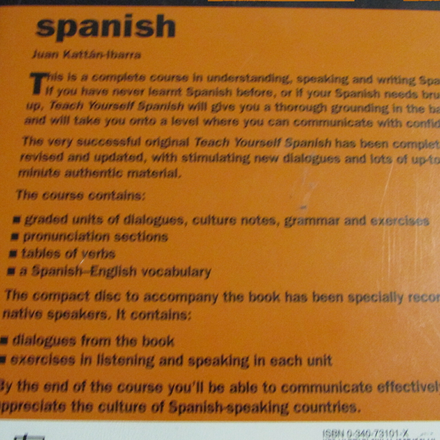 **LOOK** Superb Condition Boxed TEACH YOURSELF SPANISH CD & Book Set FREE P+P