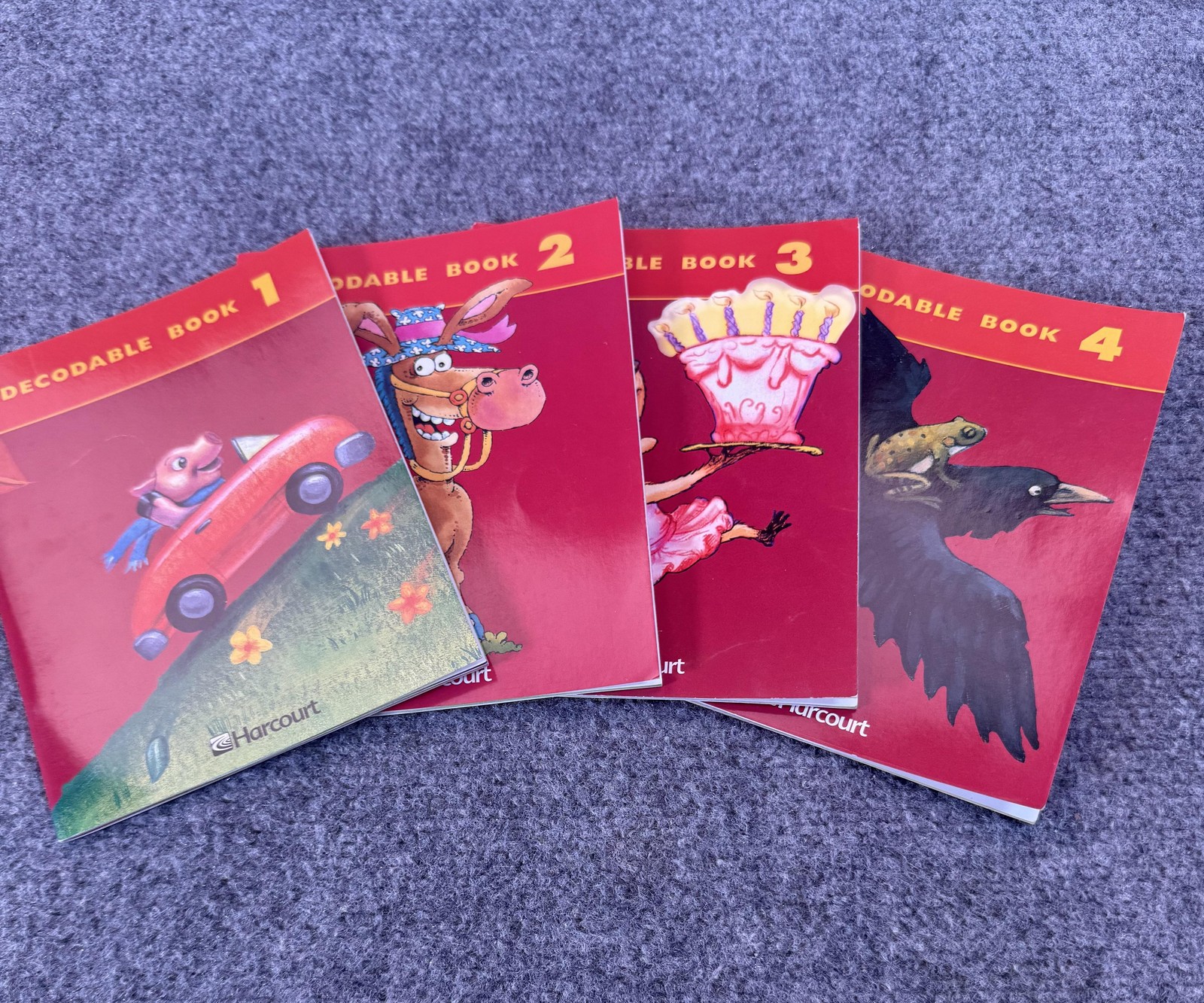 Harcourt Decodable Book Set 1-4 Early Reader Phonics Practice Softcover Learn