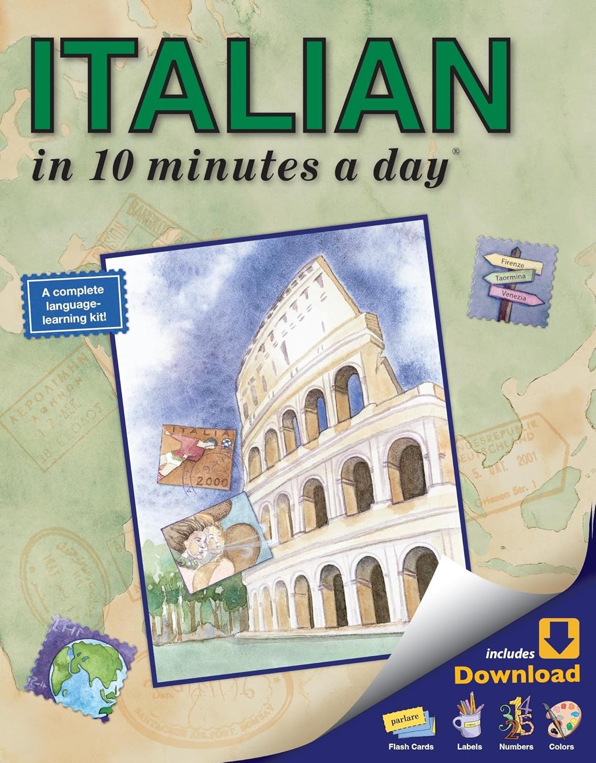 10 Minutes a Day Ser.: ITALIAN in 10 Minutes a Day by Kristine Kershul (2016,…