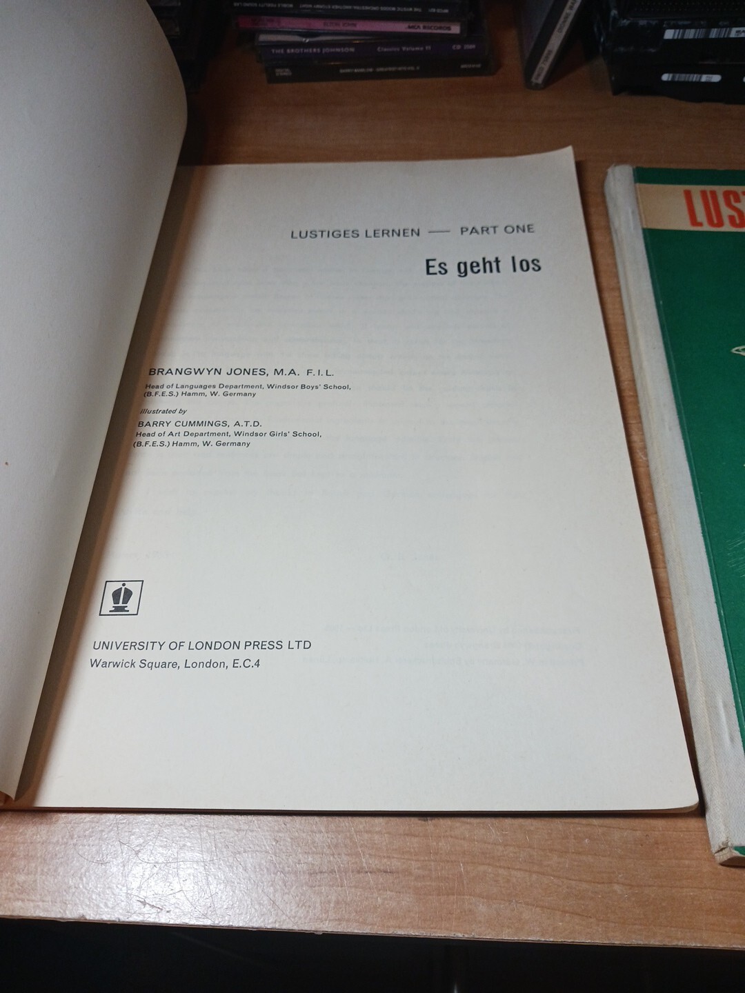 Vintage German Language Course Lustiges Lernen 1 & 2 1965