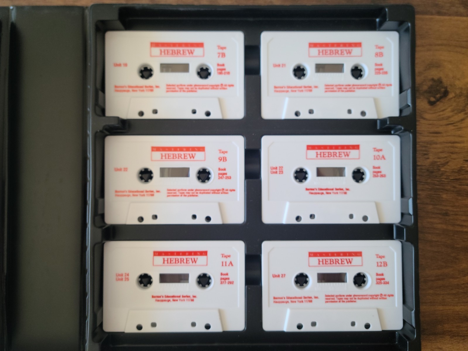 Mastering Hebrew (Barron’s) Book and 12 Cassettes Set Read/Speak