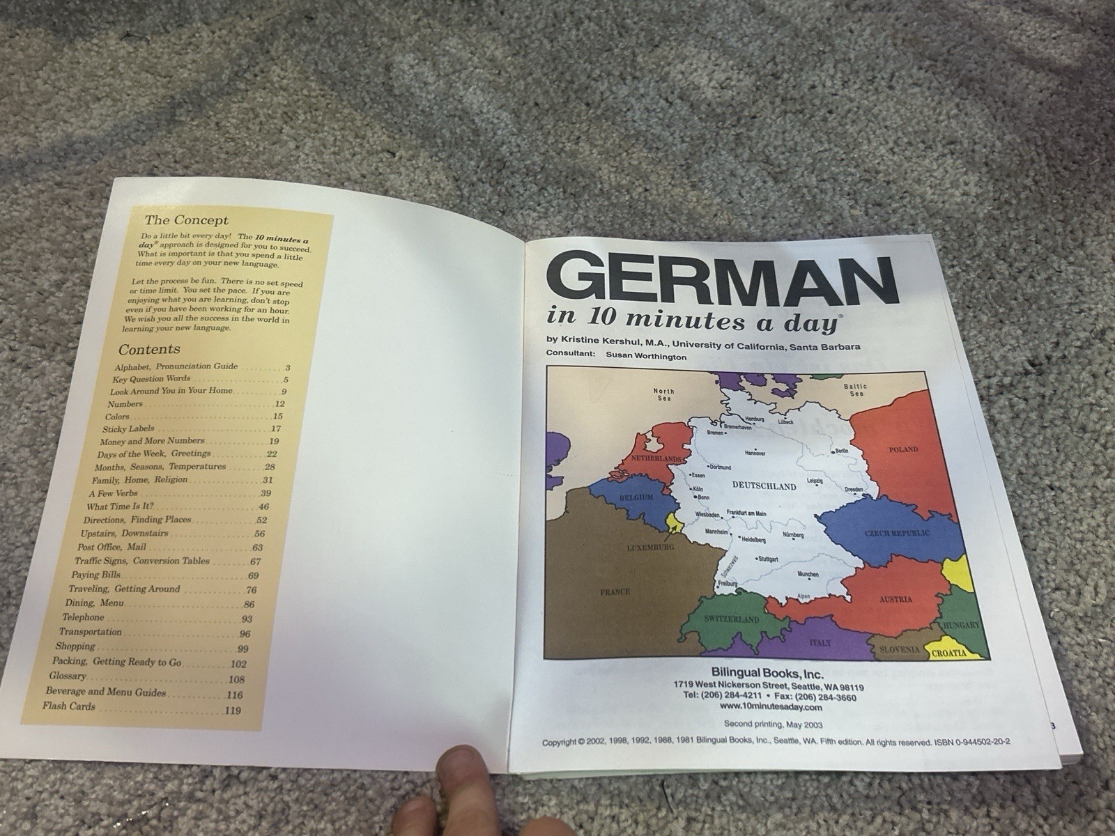 German in 10 Minutes a Day – Kristine K. Kershul 5th Ed 2003 PB Workbook