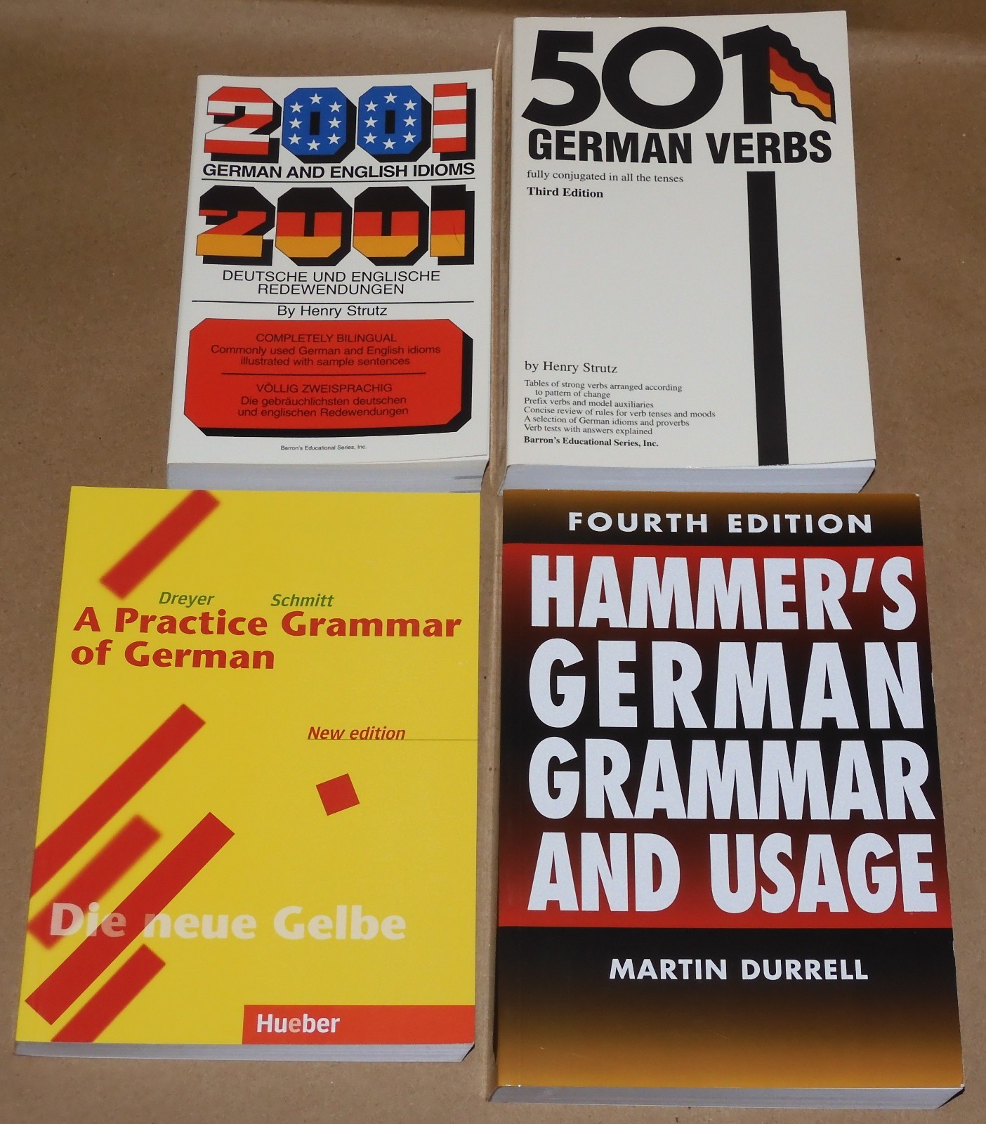 LEARN GERMAN LANGUAGE Books Lot #3 : 4 Grammar, Idioms & Verbs Books LEVEL B1-B2