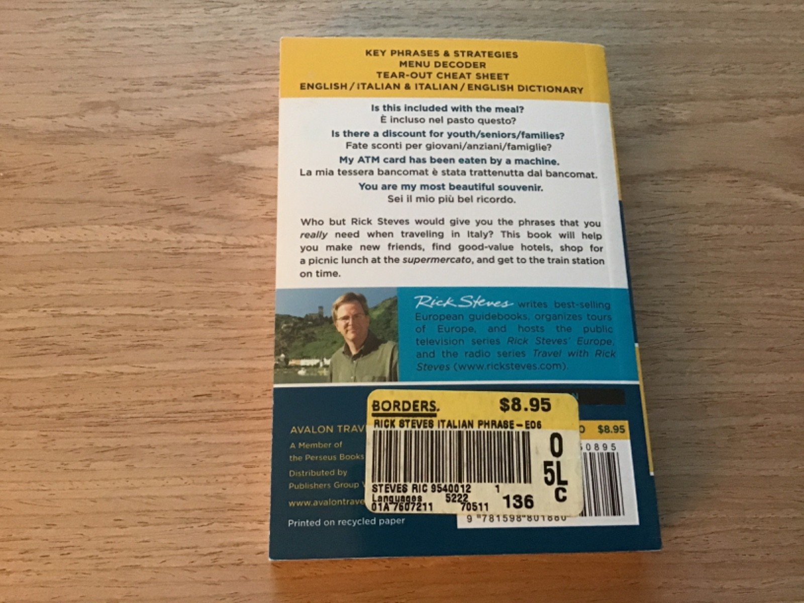 Rick Steves Ser.: Rick Steves’ Italian Phrase Book and Dictionary by Rick Steves