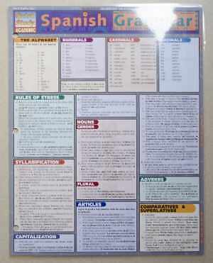 Spanish Grammar – Pamphlet, by BarCharts Inc. – Good
