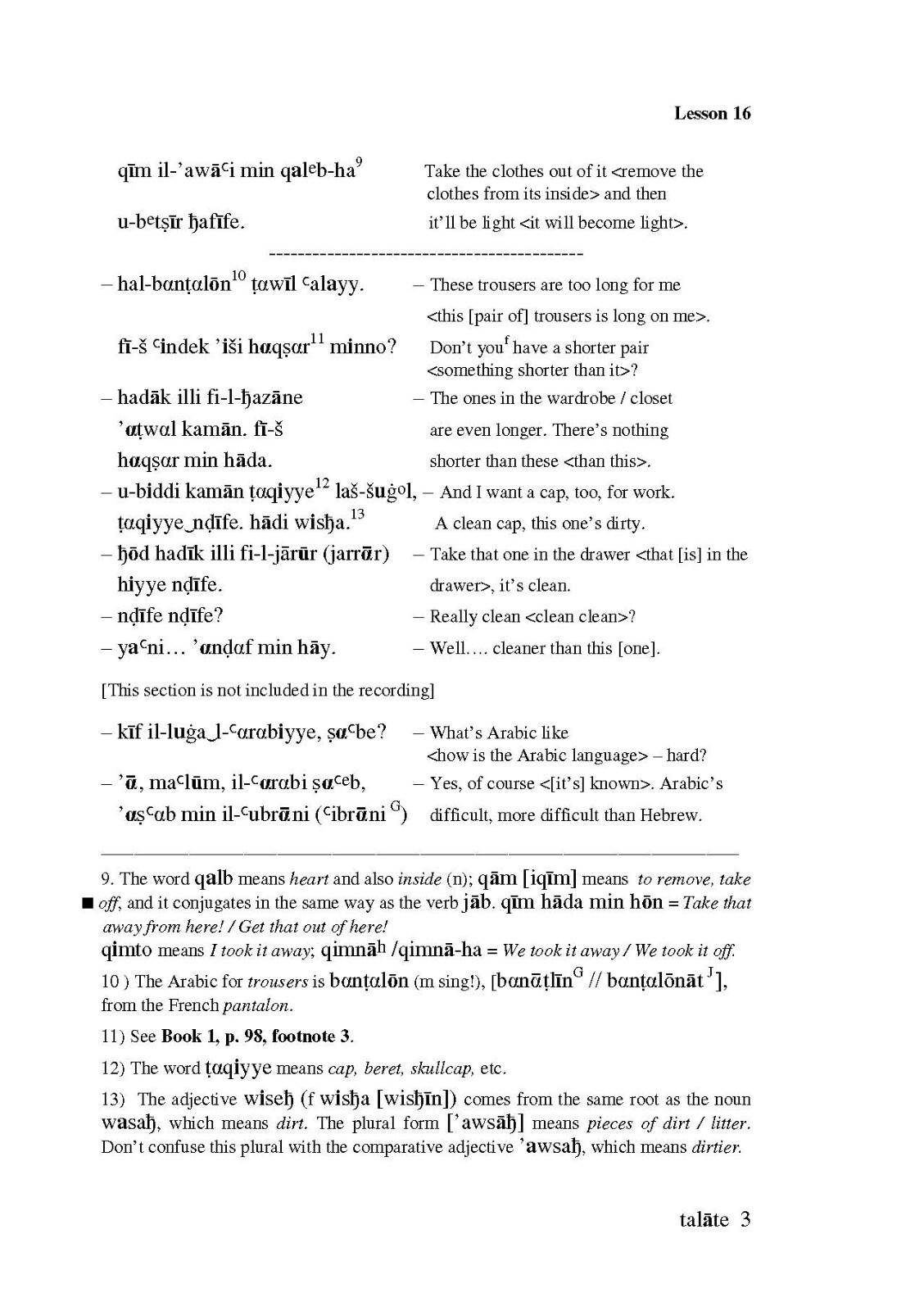 Speaking Arabic vol .2, Self-Instruction Course in Conversational Eastern Arabic