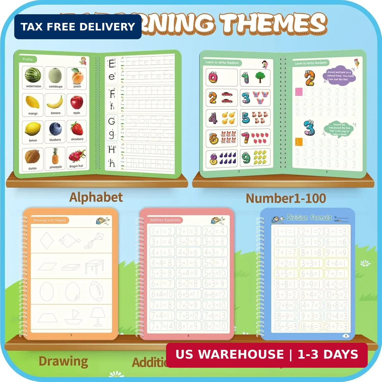 Magic Practice Copybook, Reusable Writing Practice Book, for Preschool Kids Age