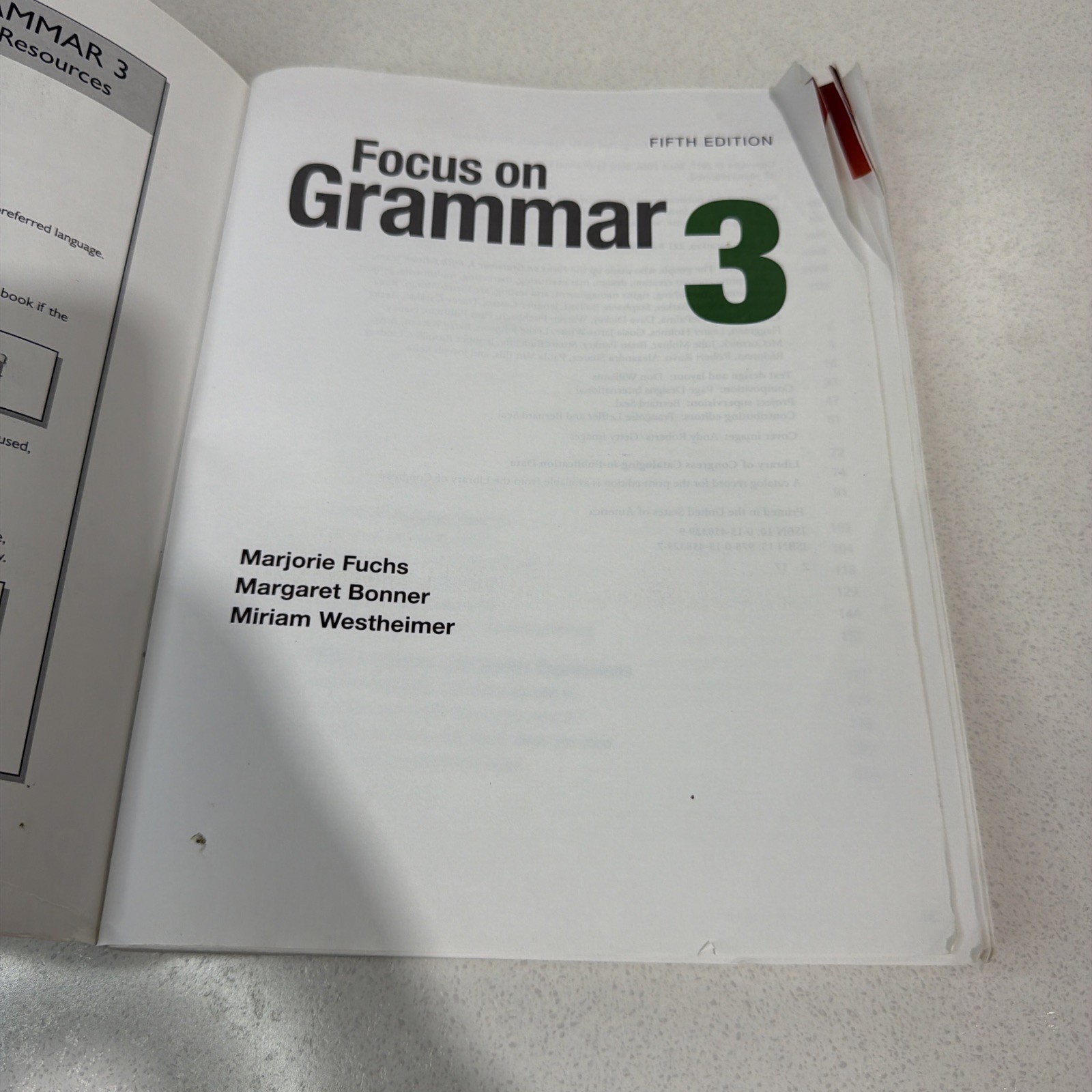 Focus on Grammar 3 Paperback Fuchs, Bonner, Westheimer Fifth Edition Pearson
