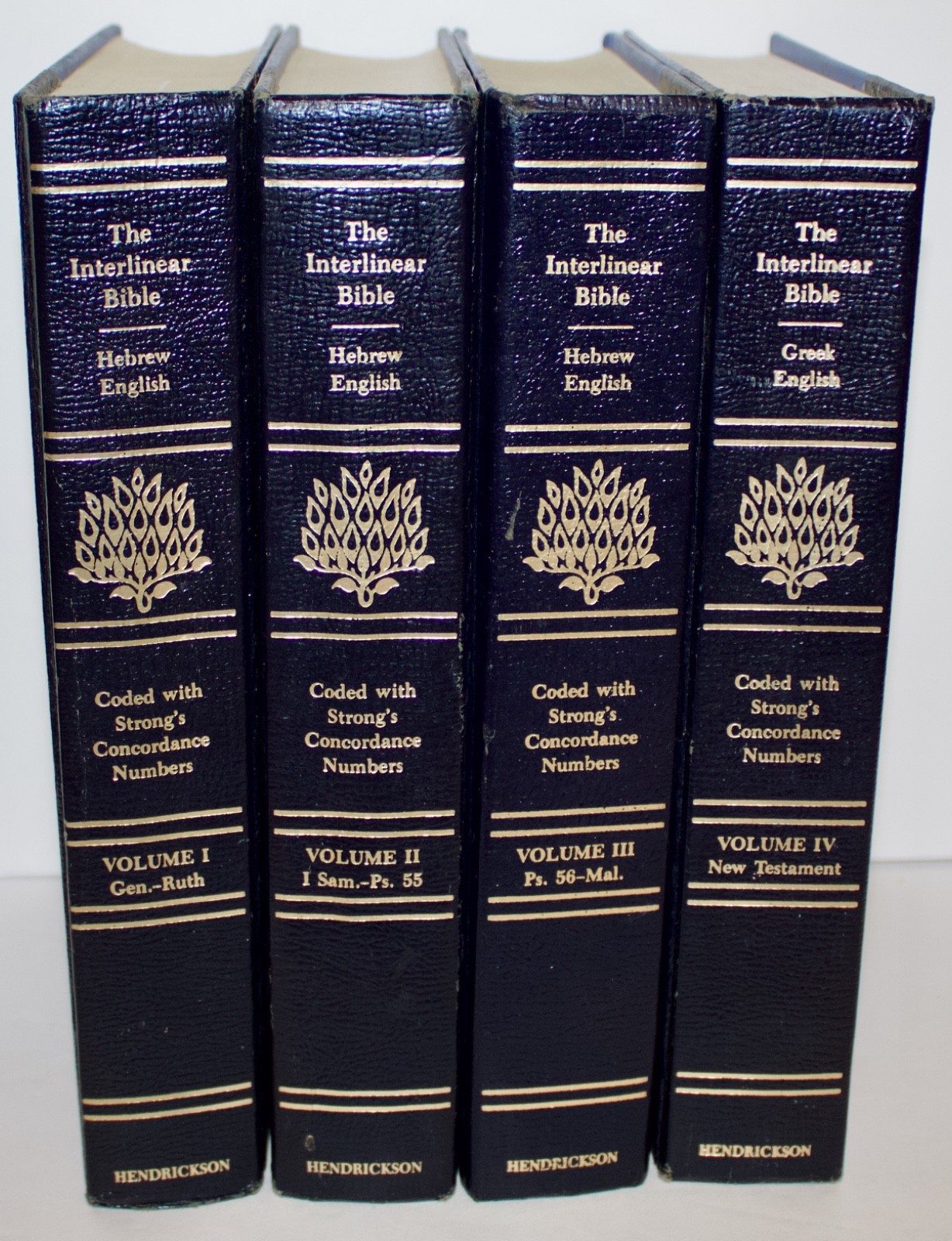 THE INTERLINEAR BIBLE – 4 VOLUME SET BY JAY GREEN HARDCOVER HEBREW GREEK ENGLISH