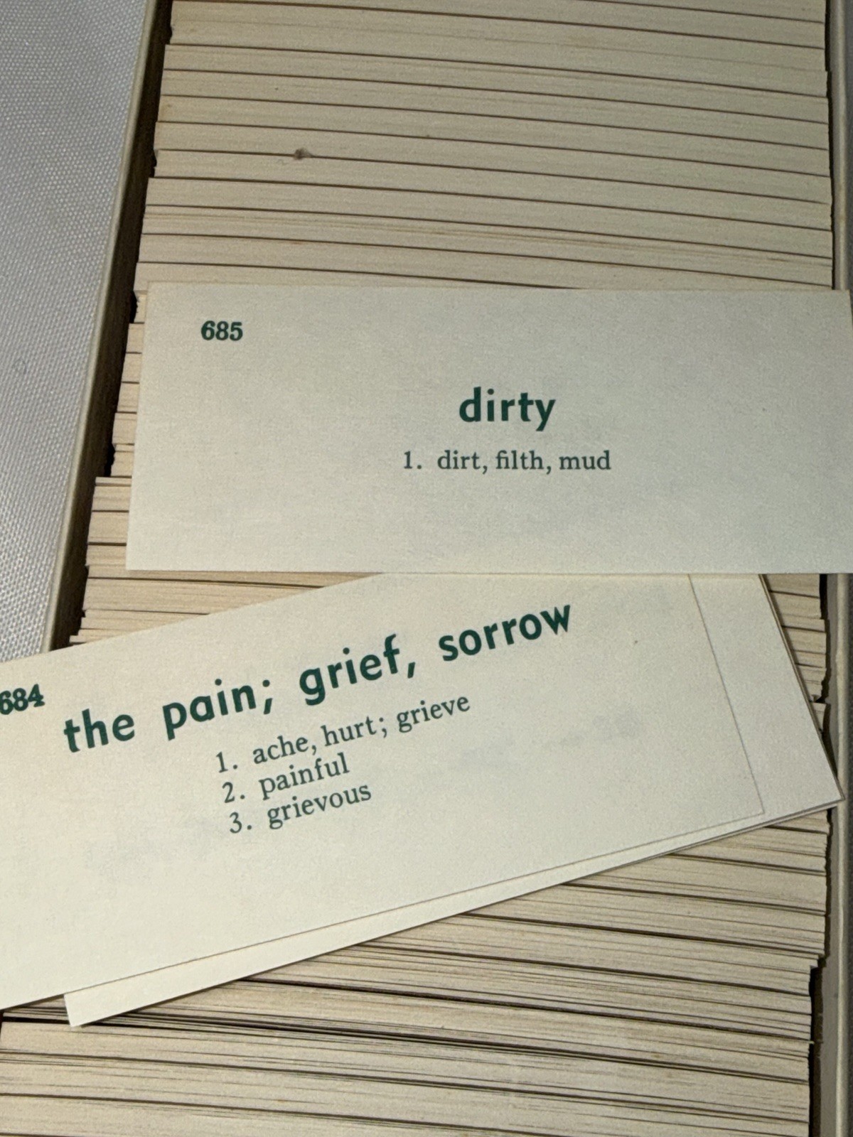 1950’s Vis-Ed German Vocabulary Cards For The Language Student New Un-Sealed