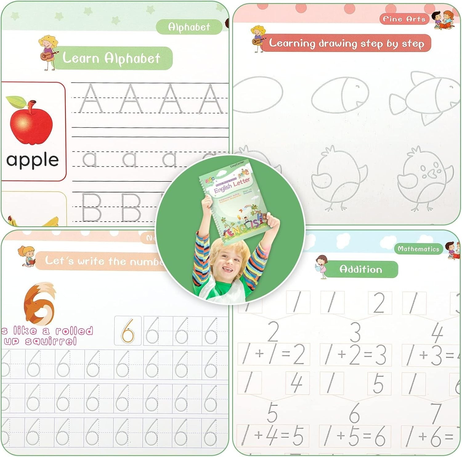 Magical Handwriting Workbooks Handwriting Practice Magic Copybook, Handwritin…