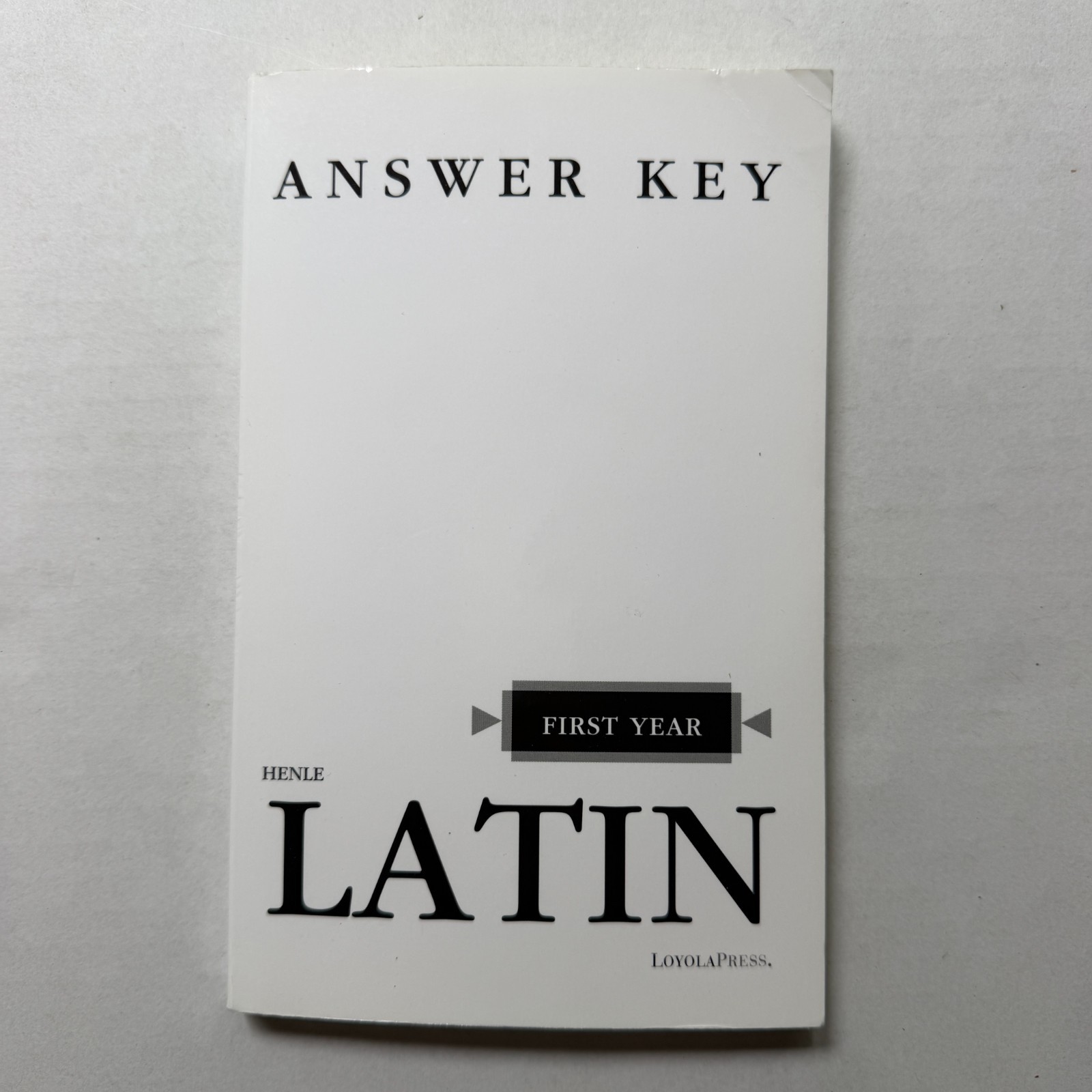Henle Latin First Year Answer Key Book Loyola Press 149 pages